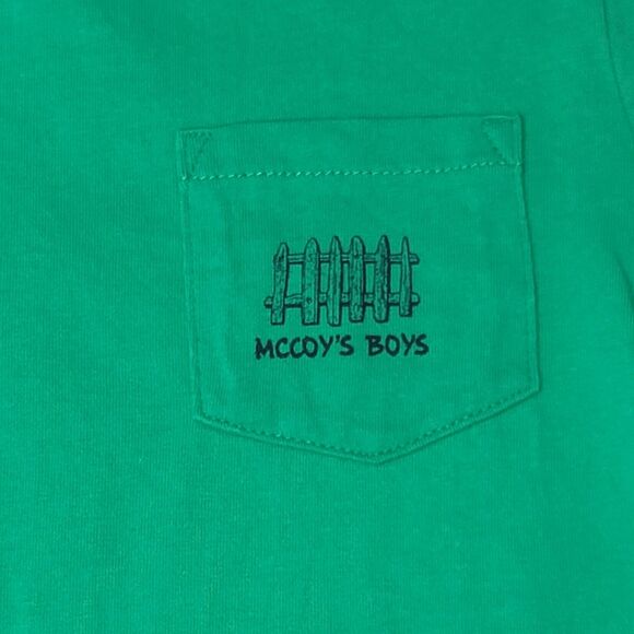 McCoys Boys/Cardin McCoy Green Short Sleeve ‘Gate Open’ Shirt (Size 6) - Picture 4 of 5